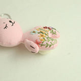 HAND EMBROIDERED CUTE PINK BUNNY PLUSH CHARM_CWMM6011