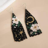 STARRY FLOWER HAND WOVEN TASSEL EARRINGS_CWAJE1965
