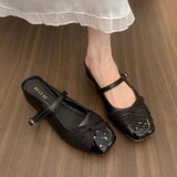 PINK WEDGE MARY JANE MULES FOR WOMEN_CWSHF0081