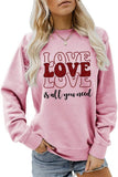 Valentine Day Love Print Pullover_Cwtstl0996