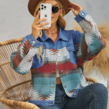 Washed And Color-Blocked Denim Jacket