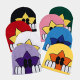 FIVE POINTED STAR CARTOON KNITTED HAT_CWAH1600