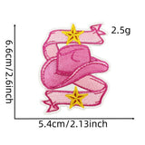 PINK GIRL WESTERN COWBOY GIRL CARTOON STICKER_CWMM4036