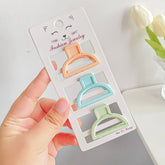 FROSTED SOLID COLOR GRAPHIC MINI HAIR CLIP_CWAHA0724