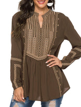 COTTON LONG SLEEVE EMBROIDERED BLOUSE_CWTBLL0817