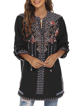 COTTON STAND-UP COLLAR EMBROIDERED SHIRT_CWTBLL0819