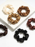 Satin fabric scrunchies simple and versatile hair tie_CWAHA0343