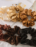 Satin fabric scrunchies simple and versatile hair tie_CWAHA0343