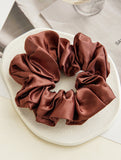 Satin fabric scrunchies simple and versatile hair tie_CWAHA0343