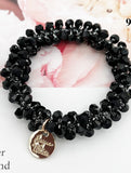 Beaded Faux Pearl Hair Tie Bracelet for Women_CWAHA07389
