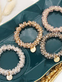 Beaded Faux Pearl Hair Tie Bracelet for Women_CWAHA07389