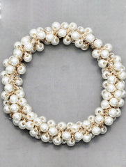Beaded Faux Pearl Hair Tie Bracelet for Women_CWAHA07389