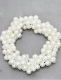Beaded Faux Pearl Hair Tie Bracelet for Women_CWAHA07389