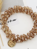 Beaded Faux Pearl Hair Tie Bracelet for Women_CWAHA07389
