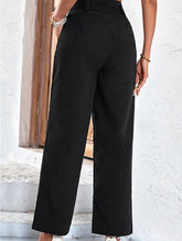 Black casual cropped trousers