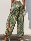 Loose Geometric Striped Pants