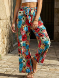 High-waisted casual vacation wide-leg pants