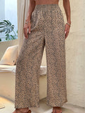 Fashionable casual wide-leg cropped trousers