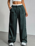 Simple high-waisted straight-leg pants