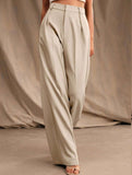 Casual loose high waist drape wide leg pants