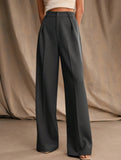 Casual loose high waist drape wide leg pants
