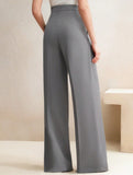 Casual loose high waist drape wide leg pants