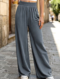 Loose straight-leg slim casual trousers