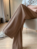 Loose straight-leg slim casual trousers