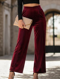 Retro solid color drape wide-leg pants