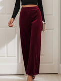 Retro solid color drape wide-leg pants