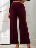 Retro solid color drape wide-leg pants
