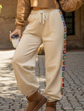 Colorful Crochet Loose-Cuffed Sweatpants