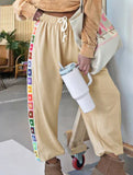 Colorful Crochet Loose-Cuffed Sweatpants