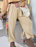 Colorful Crochet Loose-Cuffed Sweatpants