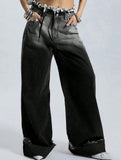 Low-rise loose straight-leg trousers