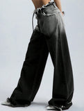 Low-rise loose straight-leg trousers