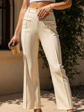 Front pocket detail stretch slim-fit suit trousers