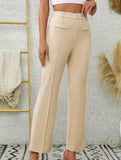 Front pocket detail stretch slim-fit suit trousers