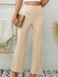 Front pocket detail stretch slim-fit suit trousers