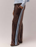 Casual drawstring elastic wide-leg pants