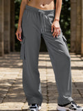 Casual loose-fitting sports fitness wide-leg pants
