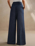 Stylish and casual high-waisted straight-leg pants