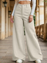 Casual loose straight wide-leg pants