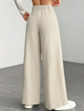 Casual loose straight wide-leg pants