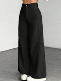 Casual loose straight wide-leg pants