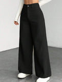 Casual loose straight wide-leg pants