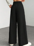 Casual loose straight wide-leg pants