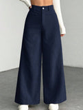 Casual loose straight wide-leg pants