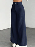 Casual loose straight wide-leg pants
