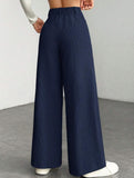 Casual loose straight wide-leg pants